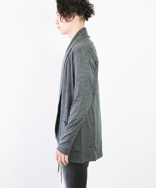 ATTACHMENT（アタッチメント）の「2/72 バンデーラ天竺　ストールカーディガン（カーディガン/ボレロ・メンズ・ライトグレー/ブラック/ネイビー/グレー系その他・1/2/3）」の12枚目の写真