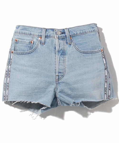 Levi's(リーバイス)の「501(R) ハイライズショーツ DIBS W/ TAPE(デニムパンツ・レディース・ライトインディゴブルー・28inch/24inch/26inch/25inch)」の1枚目の写真