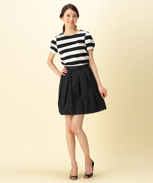 Demi-Luxe BEAMS(デミルクス ビームス)の「Demi-Luxe BEAMS / タフタタック フレアースカート(スカート・レディース・ブラック/カーキ・38/36)」の12枚目の写真