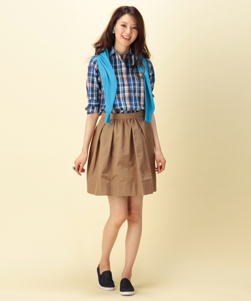 Demi-Luxe BEAMS(デミルクス ビームス)の「Demi-Luxe BEAMS / タフタタック フレアースカート(スカート・レディース・ブラック/カーキ・38/36)」の11枚目の写真