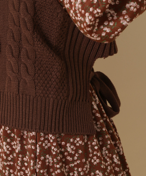 Heather（ヘザー）の「バックリボンニットベスト　852014（ベスト・レディース・アイボリー/ブラウン/ベージュ・FREE）」の22枚目の写真