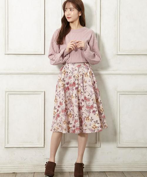 Allamanda アラマンダ の 花柄 ミディスカート スカート Wear