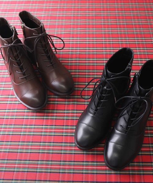 artemis by DIANA（アルテミスバイダイアナ）の「本革レースアップショートブーツ（ブーツ・レディース・ブラック/ダークブラウン・22.5cm/23.0cm/23.5cm/24.0cm/24.5cm）」の14枚目の写真