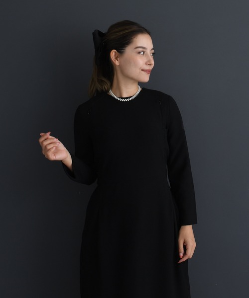 美品　CHOCOA 授乳レトロカラーワンピース【マタニティ服/授乳服】 レトロカラー授乳ワンピース｜フォーマルにも◎｜マタニティ服