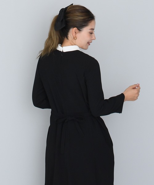 美品　CHOCOA 授乳レトロカラーワンピース【マタニティ服/授乳服】 レトロカラー授乳ワンピース｜フォーマルにも◎｜マタニティ服