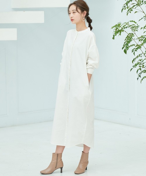 春 シャツワンピースのオススメは おしゃれな大人女子の旬シャツワンピコーデ Zozotown