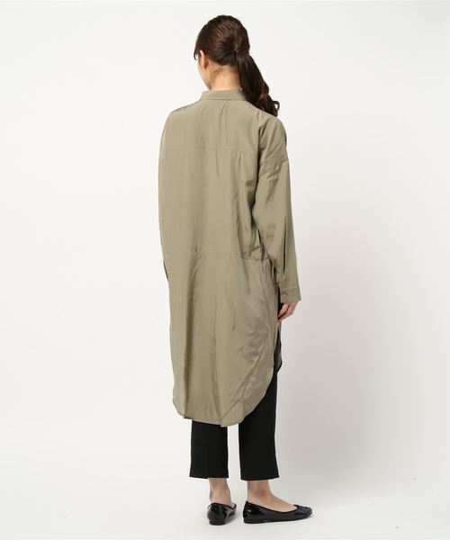 LOWRYS FARM（ローリーズファーム）の「フカスリットシャツワンピース　867210（ワンピース・レディース・ベージュ/アイボリー/カーキ・FREE）」の5枚目の写真