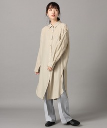 LOWRYS FARM | フカスリットシャツワンピース　867210(ワンピース)