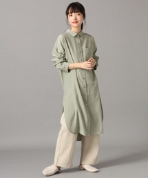 LOWRYS FARM | フカスリットシャツワンピース　867210(ワンピース)