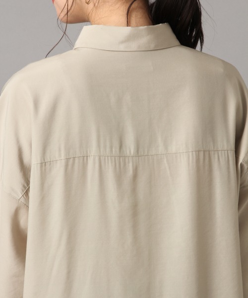 LOWRYS FARM（ローリーズファーム）の「フカスリットシャツワンピース　867210（ワンピース・レディース・ベージュ/アイボリー/カーキ・FREE）」の13枚目の写真