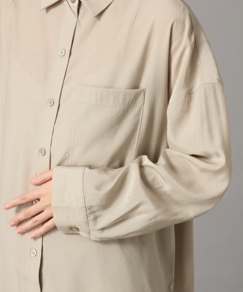 LOWRYS FARM（ローリーズファーム）の「フカスリットシャツワンピース　867210（ワンピース・レディース・ベージュ/アイボリー/カーキ・FREE）」の11枚目の写真