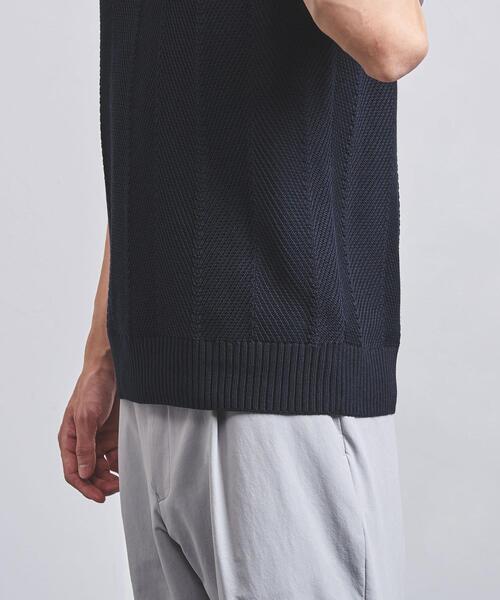 UNITED ARROWS（ユナイテッドアローズ）の「＜UNITED ARROWS＞ コットンアクリル へリンボーン ニットベスト◆（ニット/セーター・メンズ・ベージュ/ネイビー・SMALL/MEDIUM/LARGE/X-LARGE）」の13枚目の写真