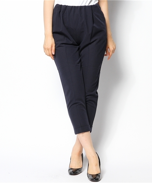 CIAOPANIC(チャオパニック)の「【Ciaopanic】T/RウエストギャザータックPTS(チノパンツ・レディース・オフホワイト/ベージュ/ネイビー/ブラック・SMALL/MEDIUM)」の4枚目の写真