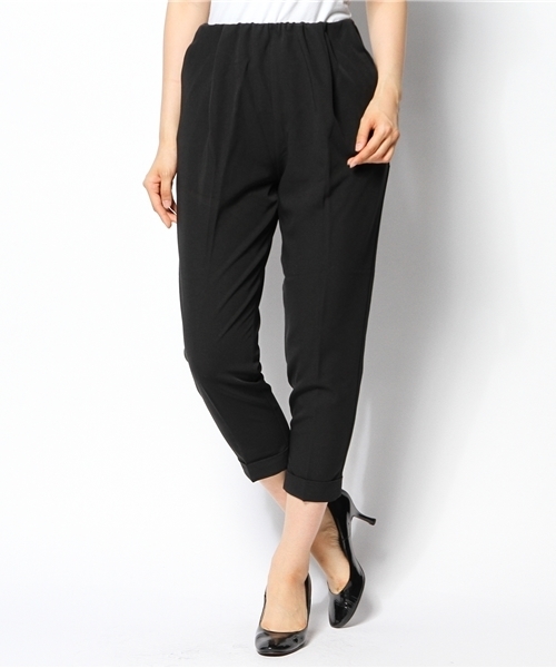 CIAOPANIC(チャオパニック)の「【Ciaopanic】T/RウエストギャザータックPTS(チノパンツ・レディース・オフホワイト/ベージュ/ネイビー/ブラック・SMALL/MEDIUM)」の2枚目の写真