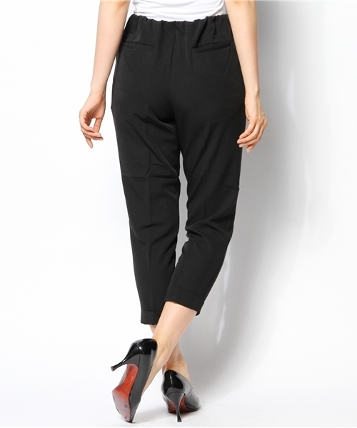 CIAOPANIC(チャオパニック)の「【Ciaopanic】T/RウエストギャザータックPTS(チノパンツ・レディース・オフホワイト/ベージュ/ネイビー/ブラック・SMALL/MEDIUM)」の6枚目の写真