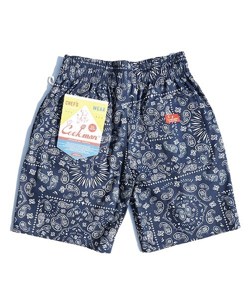 COOKMAN(クックマン)の「Cookman クックマン シェフショートパンツ イージーパンツ ペイズリーネイビー バンダナ柄(その他パンツ・メンズ・ネイビー・MEDIUM/LARGE/X-LARGE/SMALL)」の9枚目の写真