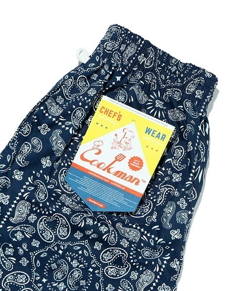 COOKMAN(クックマン)の「Cookman クックマン シェフショートパンツ イージーパンツ ペイズリーネイビー バンダナ柄(その他パンツ・メンズ・ネイビー・MEDIUM/LARGE/X-LARGE/SMALL)」の6枚目の写真