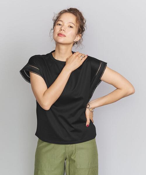 H beauty&youth リブフレアスリーブカットソー 楽天市場】パイピングフレアスリーブカットソー／アース