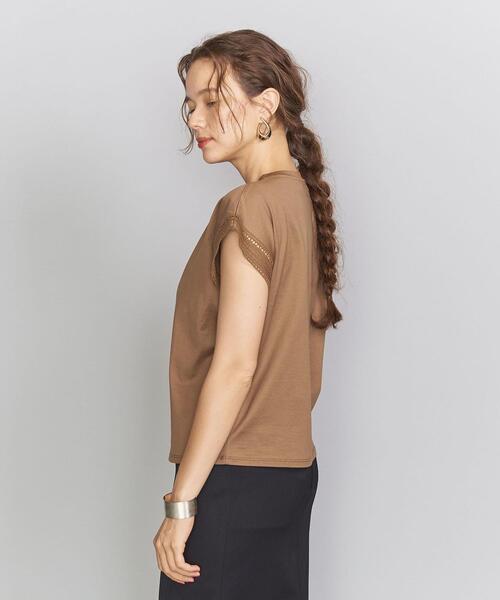 BEAUTY&YOUTH UNITED ARROWS(ビューティーアンドユースユナイテッドアローズ)の「BY カットワークフレアスリーブカットソー ◆(Tシャツ/カットソー・レディース・ホワイト/モカ/ブラック/オリーブ・FREE)」の6枚目の写真