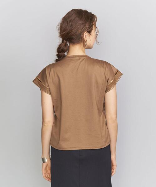 BEAUTY&YOUTH UNITED ARROWS(ビューティーアンドユースユナイテッドアローズ)の「BY カットワークフレアスリーブカットソー ◆(Tシャツ/カットソー・レディース・ホワイト/モカ/ブラック/オリーブ・FREE)」の7枚目の写真