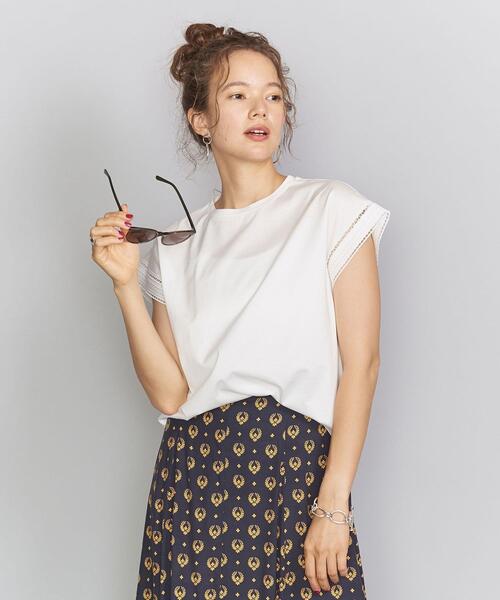 BEAUTY&YOUTH UNITED ARROWS(ビューティーアンドユースユナイテッドアローズ)の「BY カットワークフレアスリーブカットソー ◆(Tシャツ/カットソー・レディース・ホワイト/モカ/ブラック/オリーブ・FREE)」の21枚目の写真