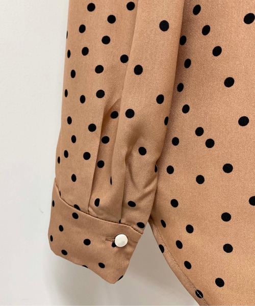 PICCIN(ピッチン)の「スタンドカラードットブラウス(シャツ/ブラウス・レディース・ブラック/ベージュ・M)」の21枚目の写真