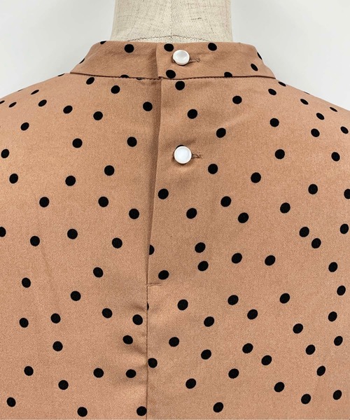 PICCIN(ピッチン)の「スタンドカラードットブラウス(シャツ/ブラウス・レディース・ブラック/ベージュ・M)」の18枚目の写真
