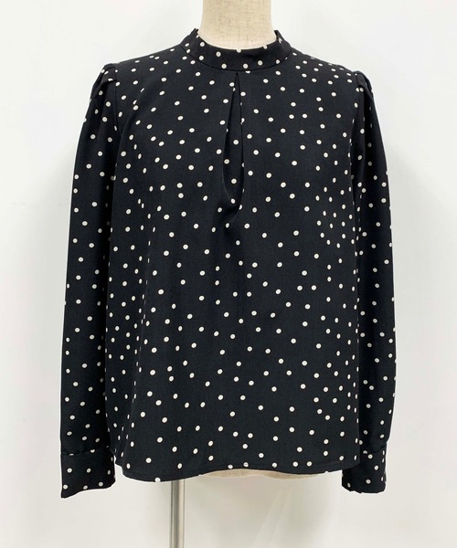 PICCIN(ピッチン)の「スタンドカラードットブラウス(シャツ/ブラウス・レディース・ブラック/ベージュ・M)」の13枚目の写真