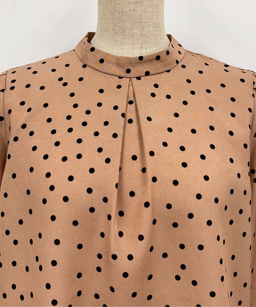 PICCIN(ピッチン)の「スタンドカラードットブラウス(シャツ/ブラウス・レディース・ブラック/ベージュ・M)」の17枚目の写真