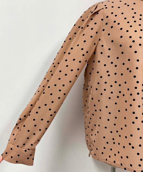 PICCIN(ピッチン)の「スタンドカラードットブラウス(シャツ/ブラウス・レディース・ブラック/ベージュ・M)」の19枚目の写真