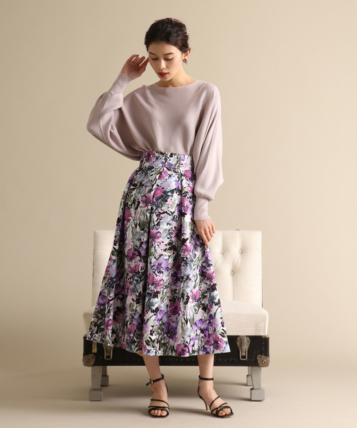 Tiara(ティアラ)の「横リブドルマンニット(ニット/セーター・レディース・アイボリー/チャコールグレー/ライトグリーン/ライトピンク・FREE)」の9枚目の写真