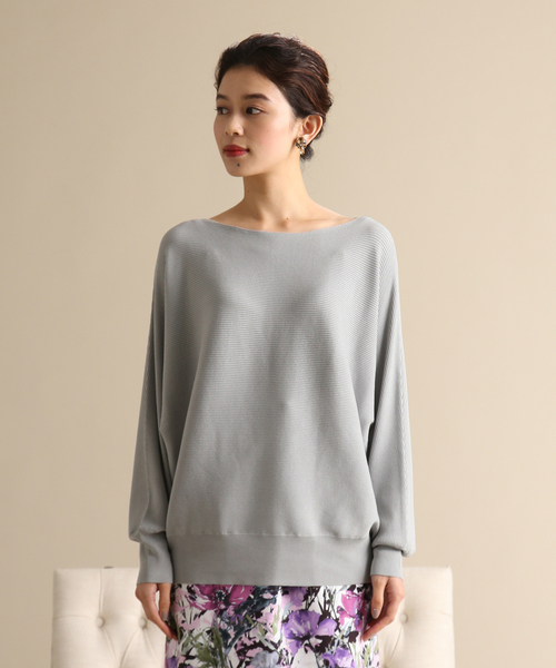 Tiara(ティアラ)の「横リブドルマンニット(ニット/セーター・レディース・アイボリー/チャコールグレー/ライトグリーン/ライトピンク・FREE)」の14枚目の写真