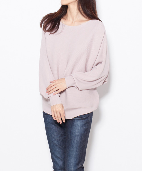 Tiara(ティアラ)の「横リブドルマンニット(ニット/セーター・レディース・アイボリー/チャコールグレー/ライトグリーン/ライトピンク・FREE)」の18枚目の写真