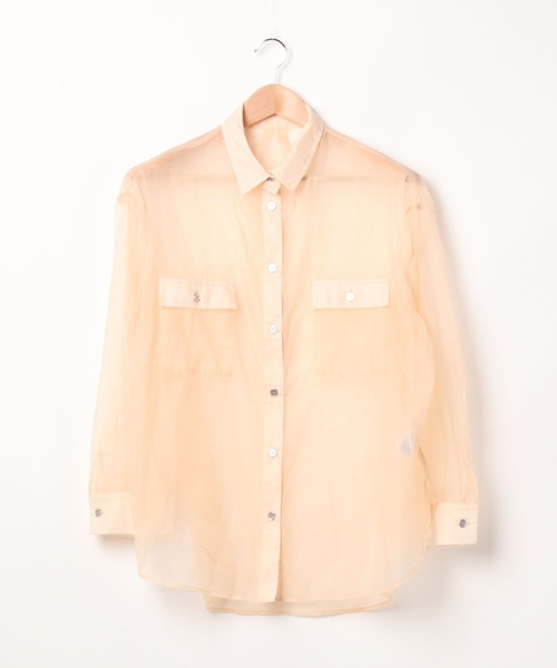 ap retro（アプレトロ）の「シアービッグロングシャツ【ZOZOTOWN限定商品】（シャツ/ブラウス・レディース・ブラック/ブラウン/グリーン/アイボリー/グレイッシュベージュ・FREE）」の7枚目の写真