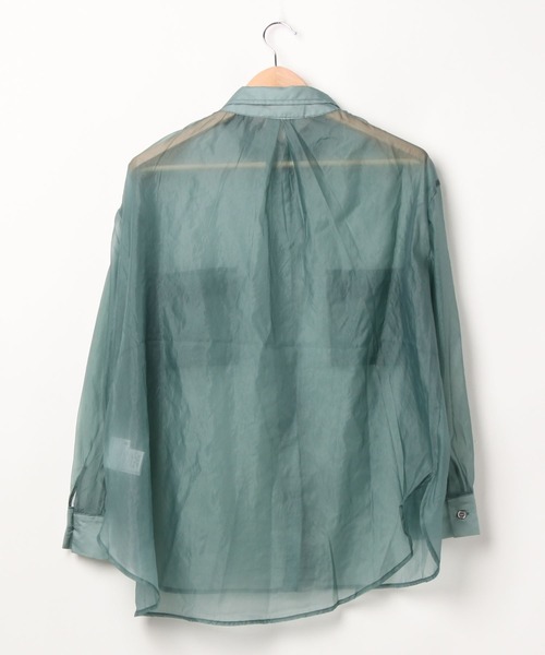 ap retro（アプレトロ）の「シアービッグロングシャツ【ZOZOTOWN限定商品】（シャツ/ブラウス・レディース・ブラック/ブラウン/グリーン/アイボリー/グレイッシュベージュ・FREE）」の12枚目の写真