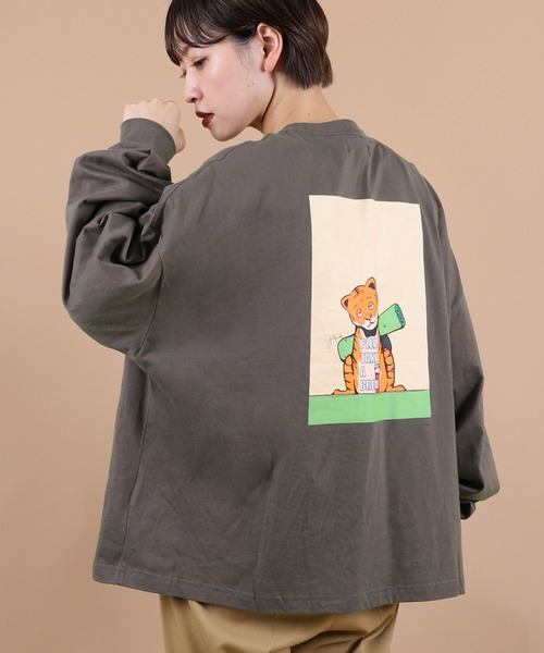 セール イラストレーターyuta Yunoki Kutir コラボ アニマルプリントロンｔ Tシャツ カットソー Kutir クティール のファッション通販 Zozotown