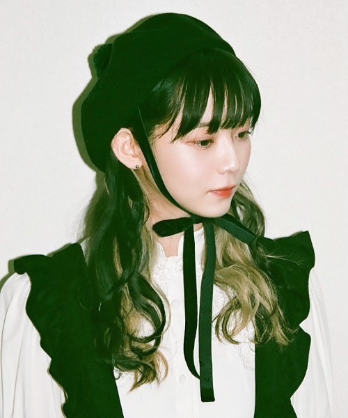 【被宝園】可愛くて脱げないベレー帽/ブラック 被宝園（ヒホウエン）の「可愛くて脱げないベレー帽（ハンチング