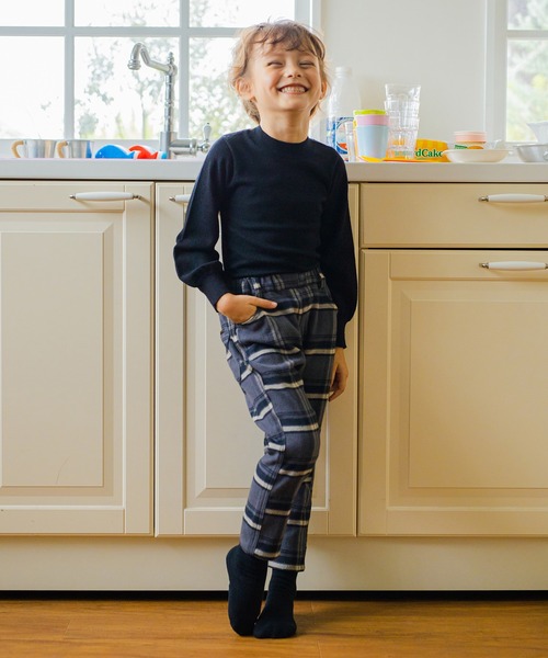 BRANSHES（ブランシェス）の「ツイル起毛チェック柄テーパードパンツ（その他パンツ・キッズ・ブラウン/チャコールグレー/グレー/オフホワイト・80ｃｍ/90cm/100cm/110cm/120cm/130cm/140cm/150cm）」の10枚目の写真