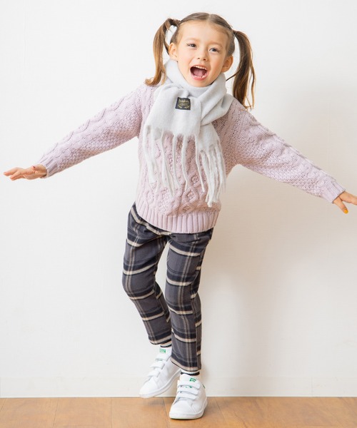 BRANSHES（ブランシェス）の「ツイル起毛チェック柄テーパードパンツ（その他パンツ・キッズ・ブラウン/チャコールグレー/グレー/オフホワイト・80ｃｍ/90cm/100cm/110cm/120cm/130cm/140cm/150cm）」の5枚目の写真