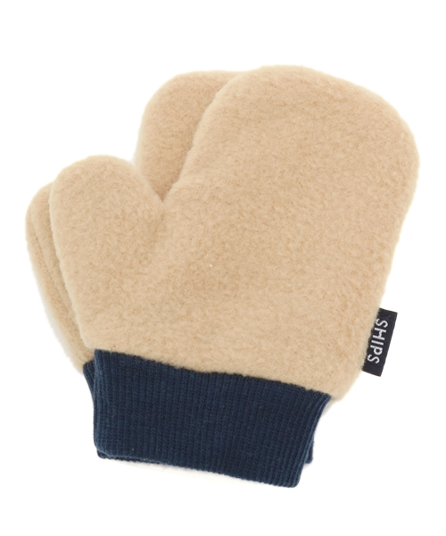 SHIPS(シップス)の「SHIPS KIDS:フリース リバーシブル ミトン(手袋・キッズ・ベージュ/レッド・ONE SIZE)」の1枚目の写真