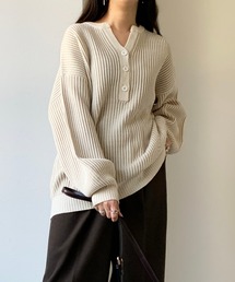 UNRELISH（アンレリッシュ）の「プレーティング畦編みプルオーバー（ニット/セーター・レディース）」