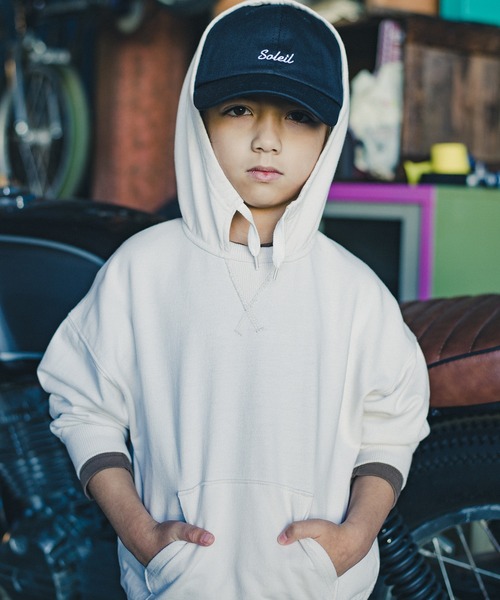 RADCHAP(ラッドチャップ)の「【ペア】ミニ裏毛トレーナー(パーカー・キッズ・パープル/アイボリー・90cm/110cm/100cm/120cm/130cm/140cm/150cm)」の3枚目の写真