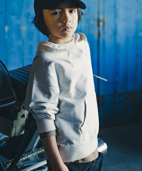 RADCHAP(ラッドチャップ)の「【ペア】ミニ裏毛トレーナー(パーカー・キッズ・パープル/アイボリー・90cm/110cm/100cm/120cm/130cm/140cm/150cm)」の8枚目の写真