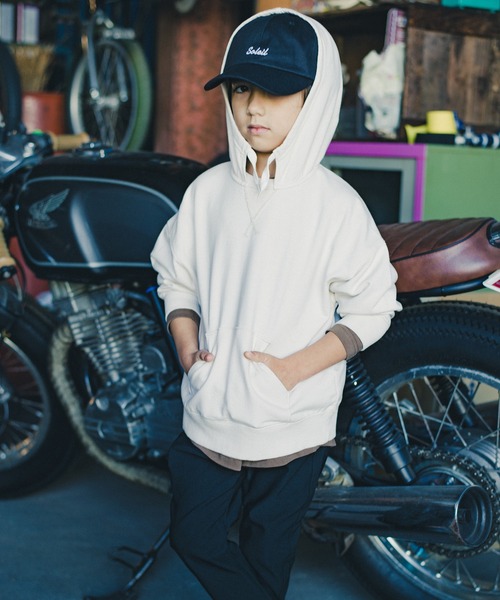 RADCHAP(ラッドチャップ)の「【ペア】ミニ裏毛トレーナー(パーカー・キッズ・パープル/アイボリー・90cm/110cm/100cm/120cm/130cm/140cm/150cm)」の6枚目の写真