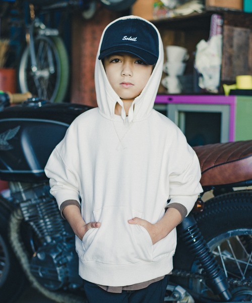 RADCHAP(ラッドチャップ)の「【ペア】ミニ裏毛トレーナー(パーカー・キッズ・パープル/アイボリー・90cm/110cm/100cm/120cm/130cm/140cm/150cm)」の4枚目の写真