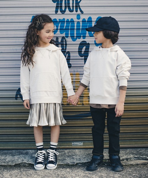 RADCHAP(ラッドチャップ)の「【ペア】ミニ裏毛トレーナー(パーカー・キッズ・パープル/アイボリー・90cm/110cm/100cm/120cm/130cm/140cm/150cm)」の10枚目の写真