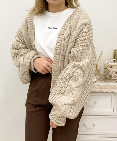 ケーブルVネックカーデ【ZOZOTOWN限定アイテム】 【1.1