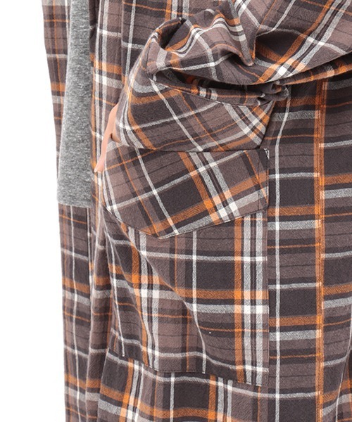 チチカカ（チチカカ）の「チェックローブガウン（ノーカラーコート・レディース・ベージュ/ブラウン・FREE）」の12枚目の写真