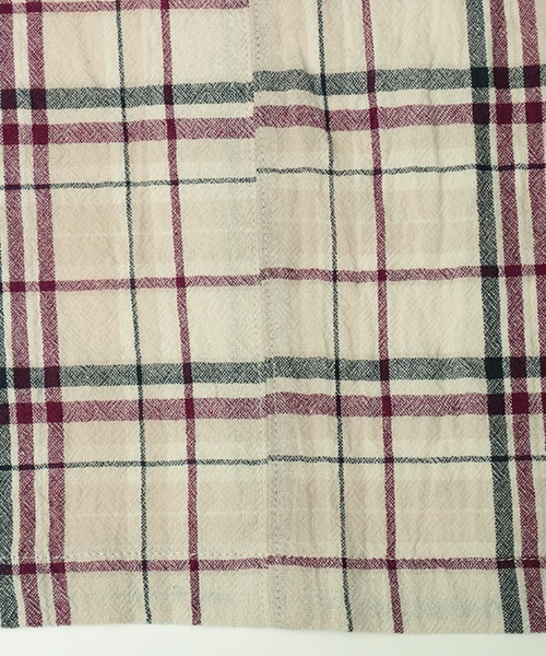 チチカカ（チチカカ）の「チェックローブガウン（ノーカラーコート・レディース・ベージュ/ブラウン・FREE）」の14枚目の写真