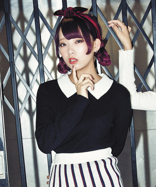 WEGO（ウィゴー）の「※入荷禁止※WEGO/襟つきニット(ブラック)（ニット/セーター・レディース・ブラック・FREE）」の3枚目の写真